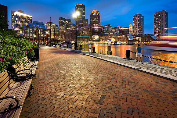Blue Hour in Boston Harbor