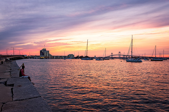 Sunset in Newport