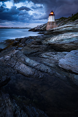Stormy Skies Castle Hill Light